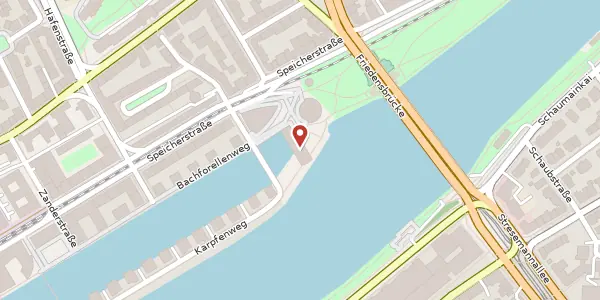 Karte der Umgebung von Westhafenplatz 6, 60327 Frankfurt