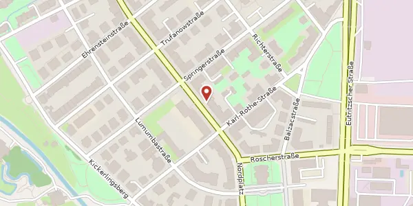 Karte der Umgebung von Gohliser Straße 8, 04105 Leipzig