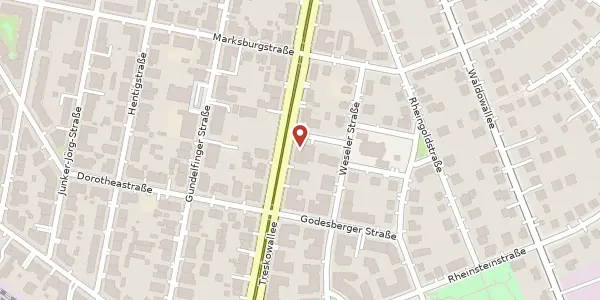 Karte der Umgebung von Bopparder Straße 1, 10318 Berlin