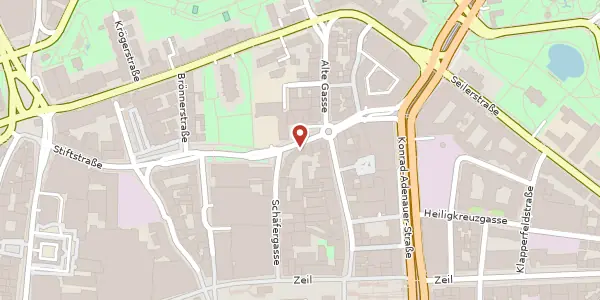 Karte der Umgebung von Schäfergasse 42-44, 60313 Frankfurt