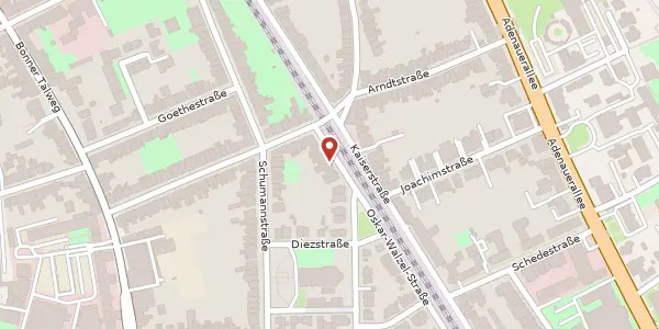 Karte der Umgebung von An der Elisabethkirche 12, 53113 Bonn