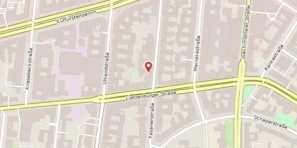 Karte der Umgebung von Fasanenstraße 30, 10719 Berlin