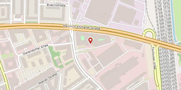 Karte der Umgebung von Erna Scheffler-Str. 2, 40476 Düsseldorf