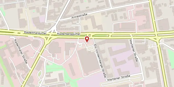 Karte der Umgebung von Raderberggürtel 40, 50968 Köln