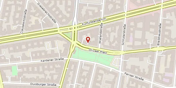 Karte der Umgebung von Olivaer Platz 16, 10707 Berlin