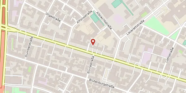 Karte der Umgebung von Nymphenburger Str. 104, 80636 München