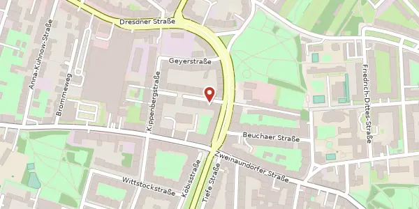 Karte der Umgebung von Crottendorfer Str. 1, 04317 Leipzig