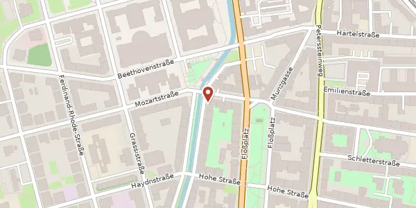 Karte der Umgebung von Lampestraße 3, 04107 Leipzig