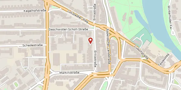 Karte der Umgebung von Erikastraße 53, 20251 Hamburg