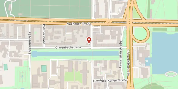 Karte der Umgebung von Clarenbachstr. 12, 50931 Köln