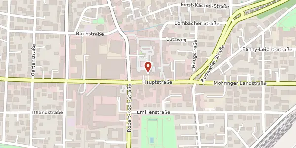 Karte der Umgebung von Hauptstraße 14, 70563 Stuttgart