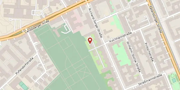 Karte der Umgebung von Richard-Sorge-Straße 54a, 10249 Berlin