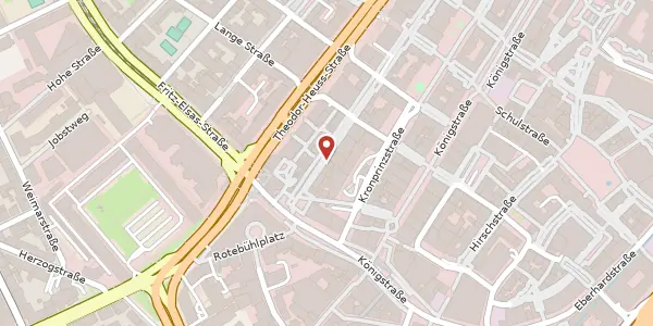 Karte der Umgebung von Calwer Straße 37, 70173 Stuttgart