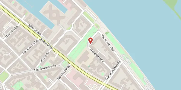 Karte der Umgebung von Feldbergplatz 4a, 55118 Mainz