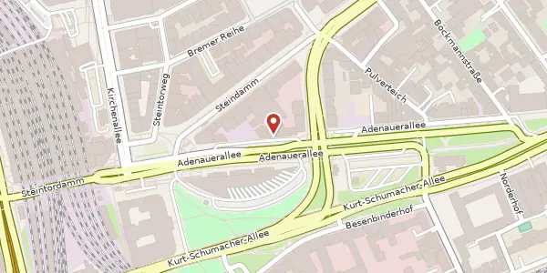 Karte der Umgebung von Adenauerallee 8, 20097 Hamburg