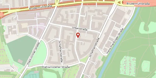 Karte der Umgebung von Bruderhofstr. 31, 81375 München