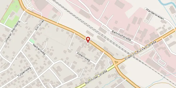 Karte der Umgebung von Häselriether Straße 12, 98646 Hildburghausen
