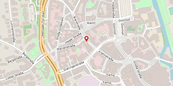 Karte der Umgebung von Krahnstr. 6, 49074 Osnabrück