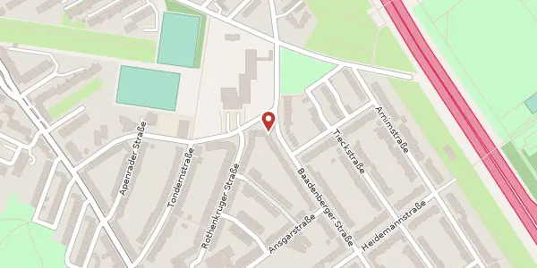Karte der Umgebung von Baadenberger Str. 109, 50825 Köln