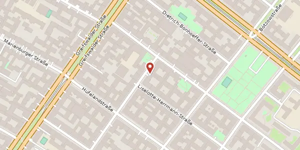 Karte der Umgebung von Esmarchstraße 11, 10407 Berlin