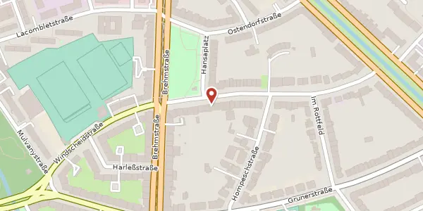 Karte der Umgebung von Sybelstraße 11a, 40239 Düsseldorf