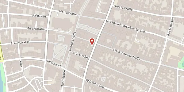 Karte der Umgebung von Königstraße 58, 23552 Lübeck