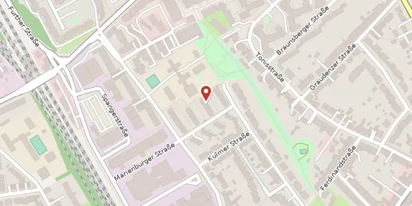 Karte der Umgebung von Marienburger Str. 11, 40599 Düsseldorf