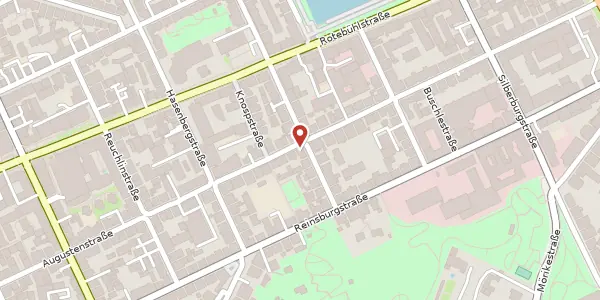 Karte der Umgebung von Augustenstraße 45, 70178 Stuttgart
