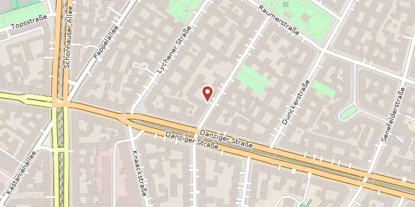 Karte der Umgebung von Schliemannstraße 47, 10437 Berlin