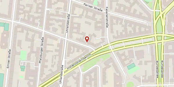 Karte der Umgebung von Düsseldorfer Straße 2, 10719 Berlin