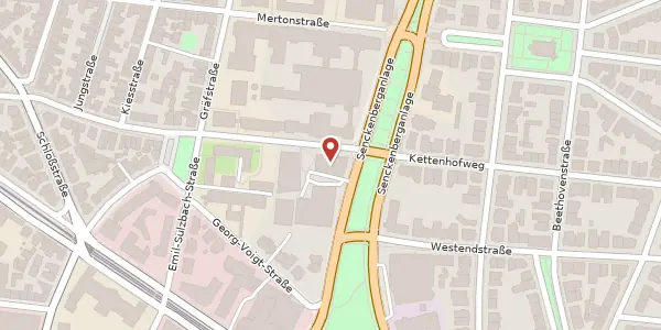 Karte der Umgebung von Senckenberganlage 21, 60325 Frankfurt