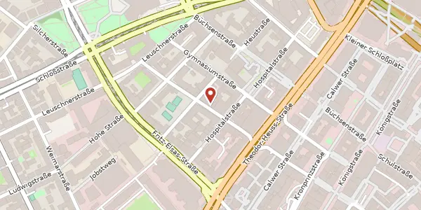 Karte der Umgebung von Lange Straße 18, 70174 Stuttgart