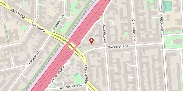 Karte der Umgebung von Beckerstraße 11, 12157 Berlin