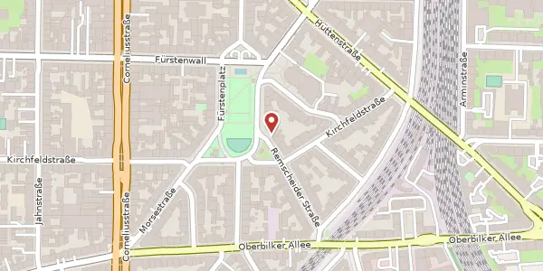 Karte der Umgebung von Remscheider Str. 6, 40215 Düsseldorf