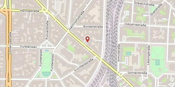 Karte der Umgebung von Hütenstr. 100, 40215 Düsseldorf