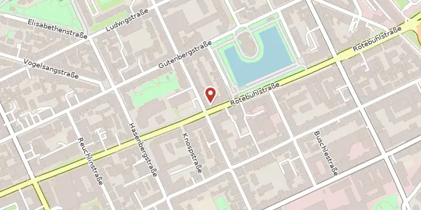 Karte der Umgebung von Rotebühlstraße 66, 70178 Stuttgart