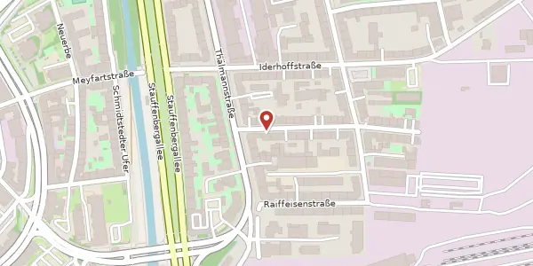 Karte der Umgebung von Ruhrstraße 38, 99085 Erfurt