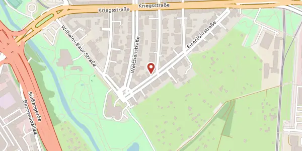 Karte der Umgebung von Eisenlohrstraße 26, 76135 Karlsruhe