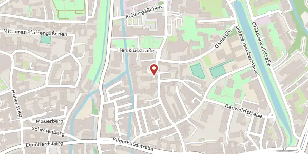 Karte der Umgebung von Lauterlech 45, 86152 Augsburg