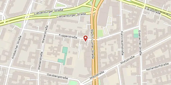 Karte der Umgebung von Fuggerstraße 19, 10777 Berlin