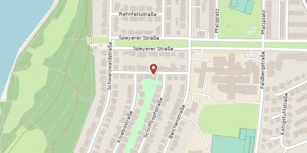 Karte der Umgebung von Ortenaustraße 12, 68163 Mannheim