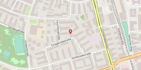 Karte der Umgebung von Forggenseestr. 26, 81539 München