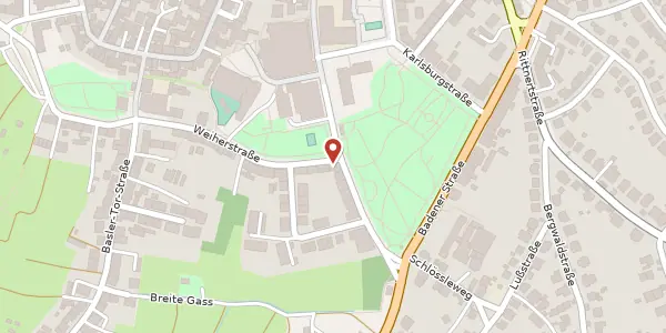 Karte der Umgebung von Weiherstraße 20, 76227 Karlsruhe