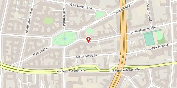 Karte der Umgebung von Winterfeldtstraße 97, 10777 Berlin