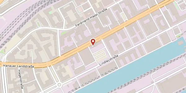 Karte der Umgebung von Hanauer Landstr. 146, 60314 Frankfurt