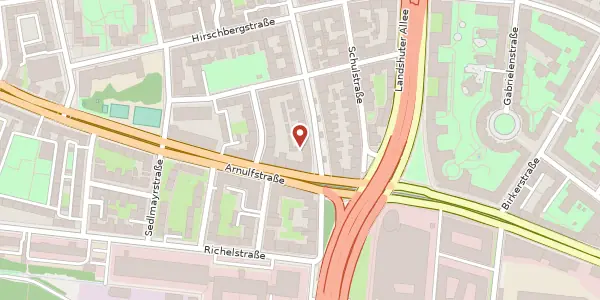 Karte der Umgebung von Donnersbergerstr. 57, 80634 München