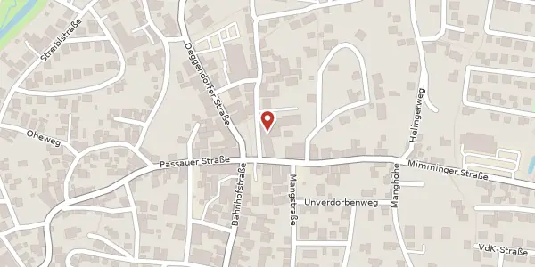 Karte der Umgebung von Marktplatz 12, 94491 Hengersberg