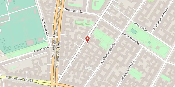 Karte der Umgebung von Pappelallee 13, 10437 Berlin