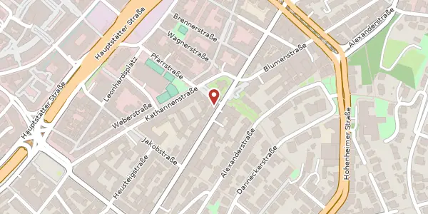 Karte der Umgebung von Olgastraße 56, 70182 Stuttgart