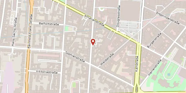 Karte der Umgebung von Hirschstraße 27, 76133 Karlsruhe